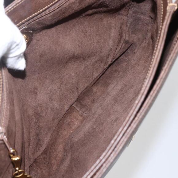 GUCCI Shoulder Bag Leather Brown Gold 001 116 0912 Auth 157232 - Picture 10 of 16